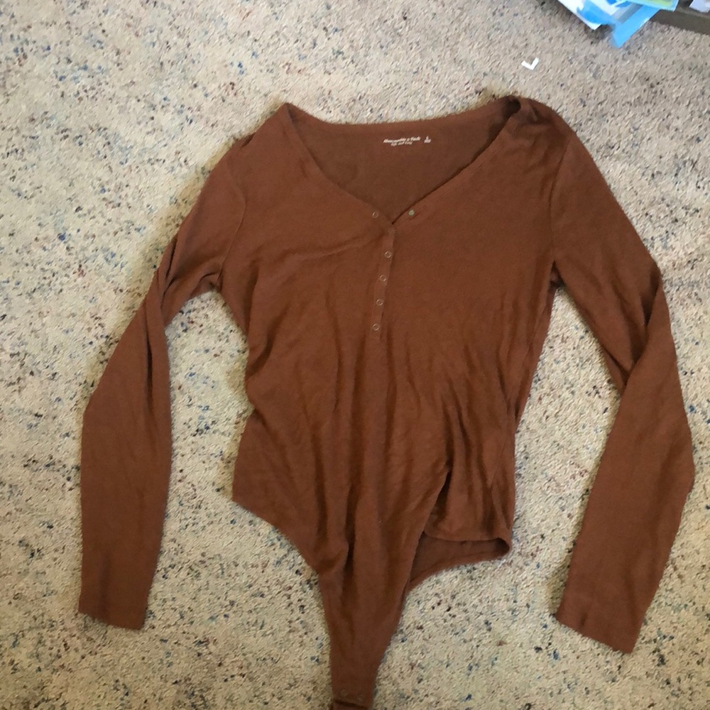 Henley knit body suit